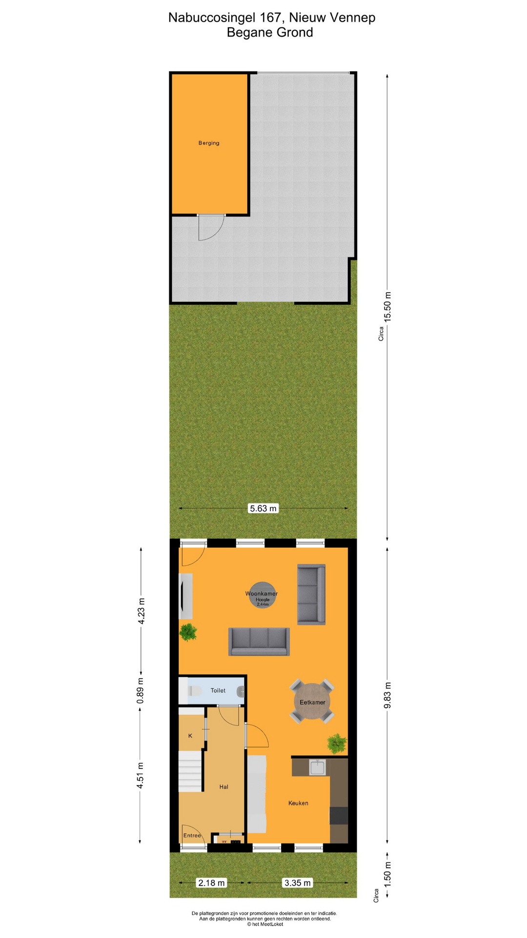 Nabuccosingel 167 , 2152 PB Nieuw-vennep map